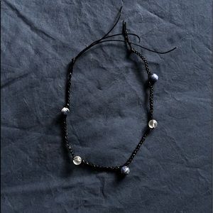 Braided wishing anklet with crystals!